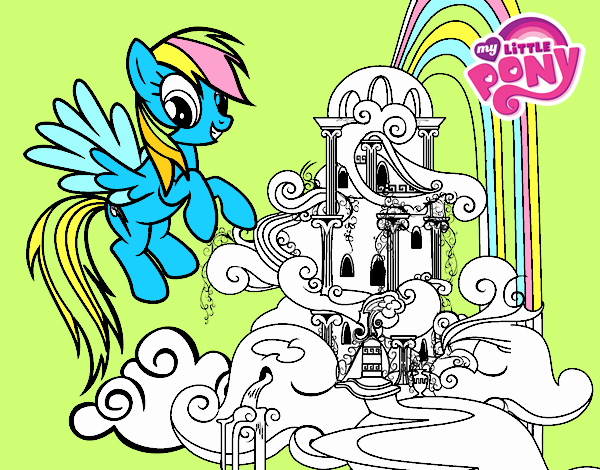 Rainbow Dash en su palacio