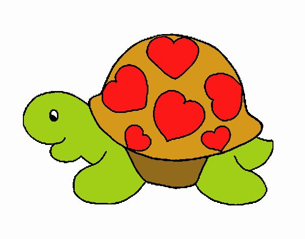 Tortuga con corazones