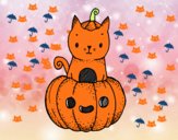 Un gatito de Halloween