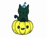 Un gatito de Halloween