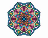 Un mandala de flor oriental