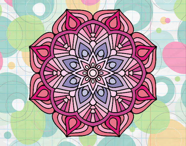 Un mandala de flor oriental