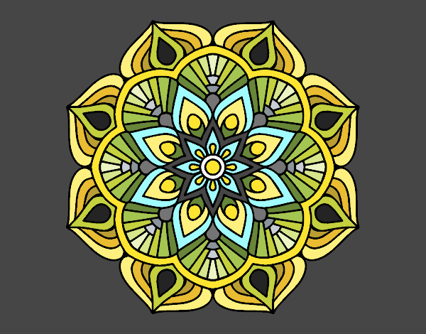 Un mandala de flor oriental