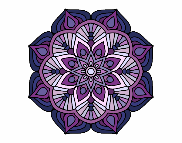 Un mandala de flor oriental