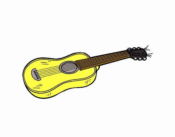 Una guitarra acústica