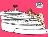 Barbie y sus amigas en el jacuzzi