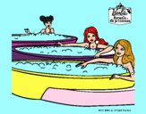 Barbie y sus amigas en el jacuzzi