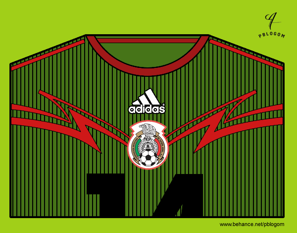 Camiseta del mundial de fútbol 2014 de México