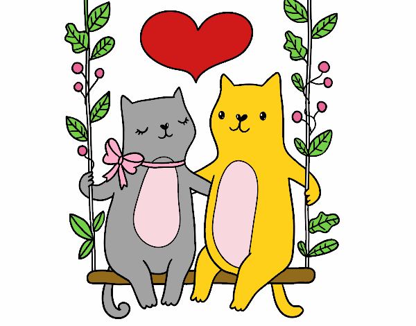 Gatitos enamorados