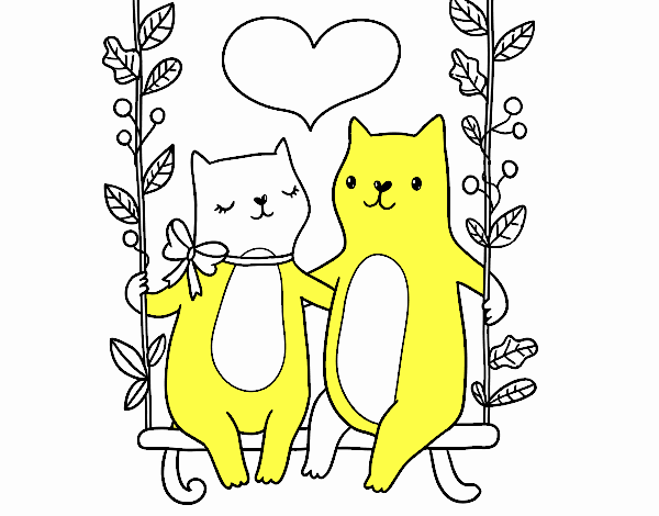 Gatitos enamorados