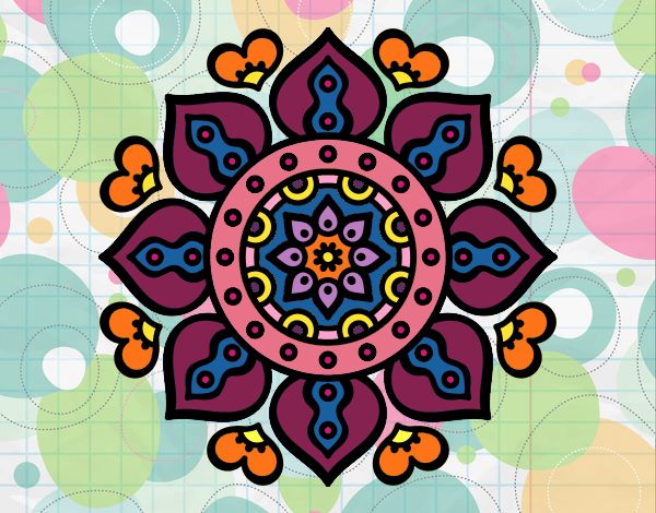 Mandala corazones árabes