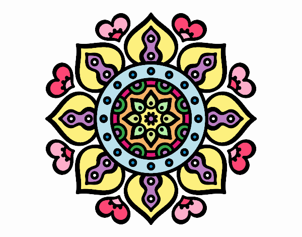 Mandala corazones árabes