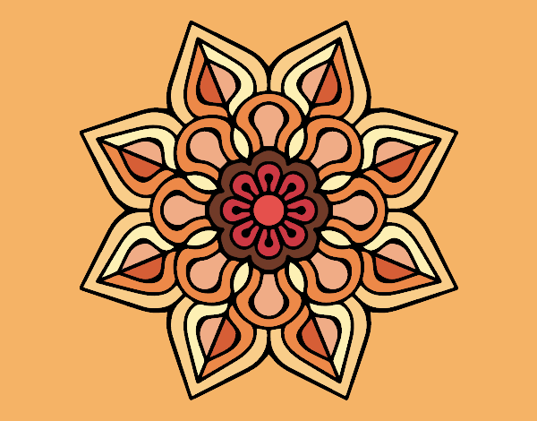 Mandala de flor sencilla