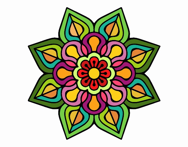 Mandala de flor sencilla