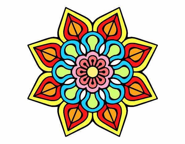 Mandala de flor sencilla