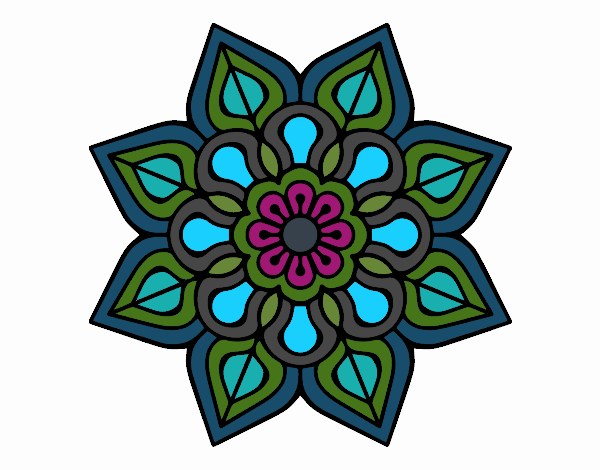 Mandala de flor sencilla