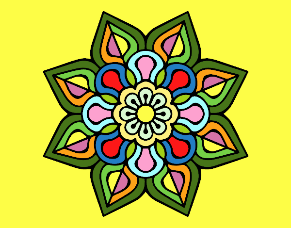 Mandala de flor sencilla