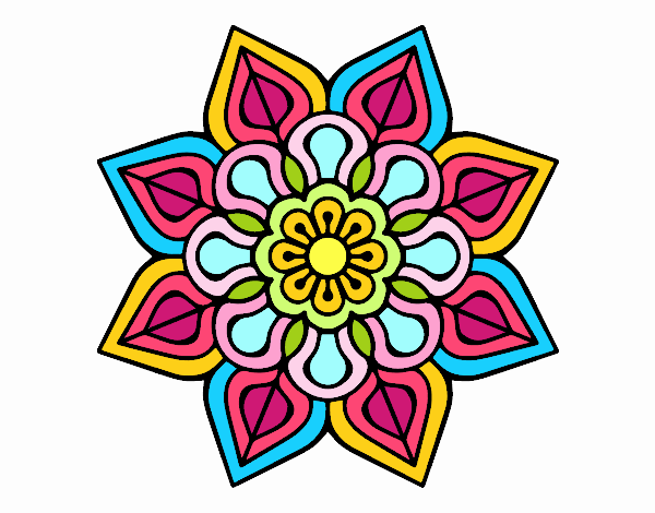 Mandala de flor sencilla