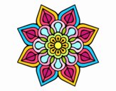 Mandala de flor sencilla