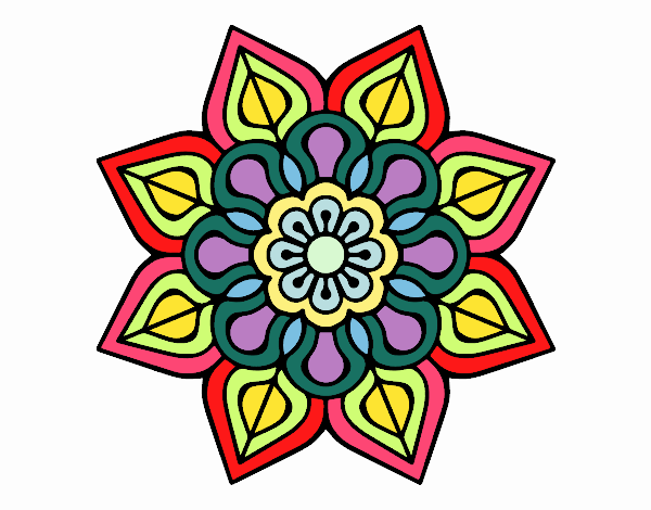 Mandala de flor sencilla