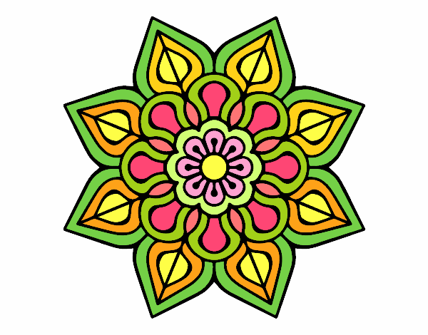 Mandala de flor sencilla