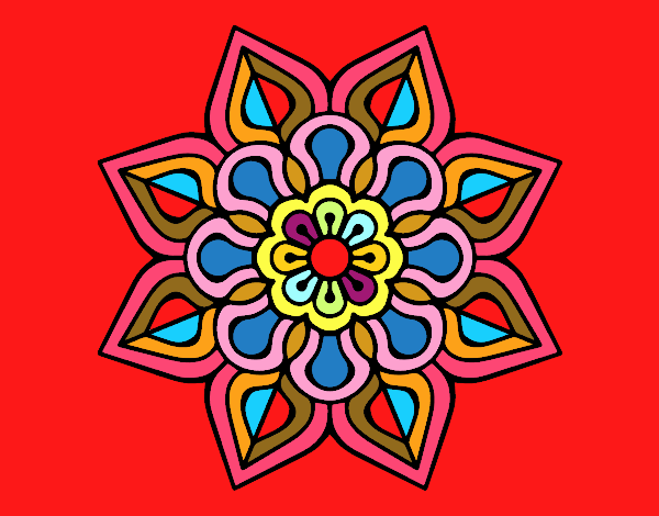 Mandala de flor sencilla