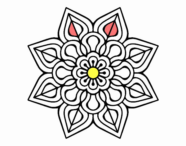 Mandala de flor sencilla