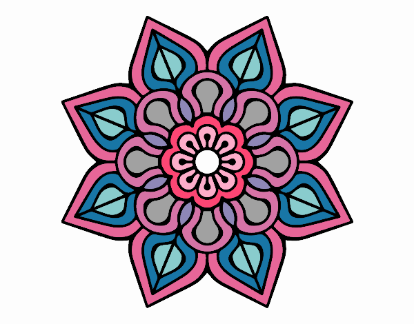 Mandala de flor sencilla