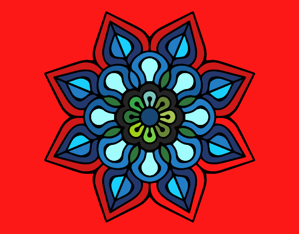 Mandala de flor sencilla