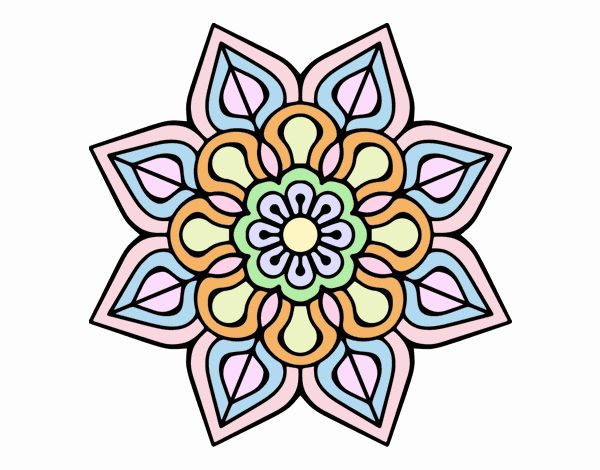 Mandala de flor sencilla