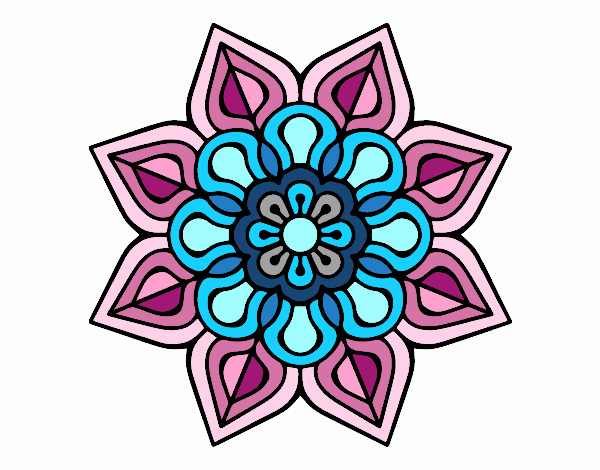 Mandala de flor sencilla