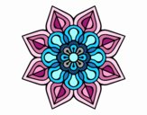 Mandala de flor sencilla