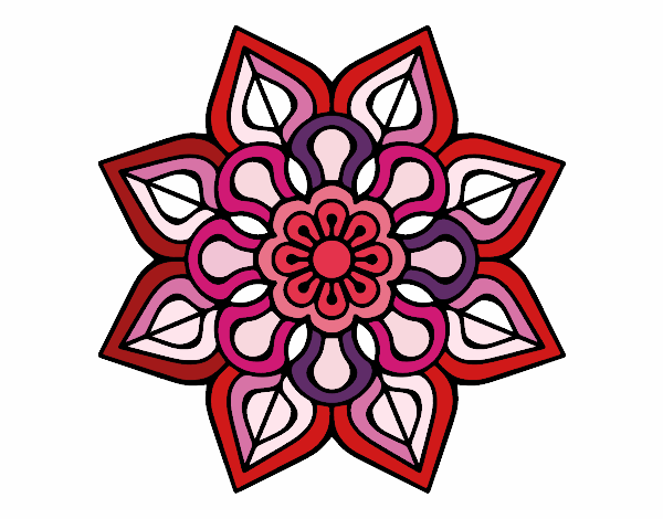 Mandala de flor sencilla