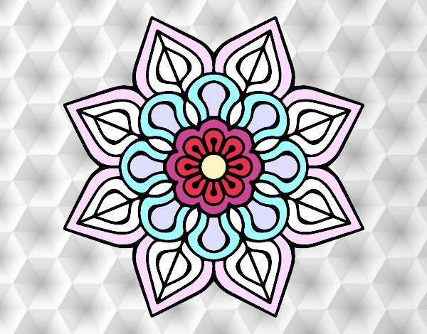 Mandala de flor sencilla