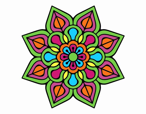 Mandala de flor sencilla