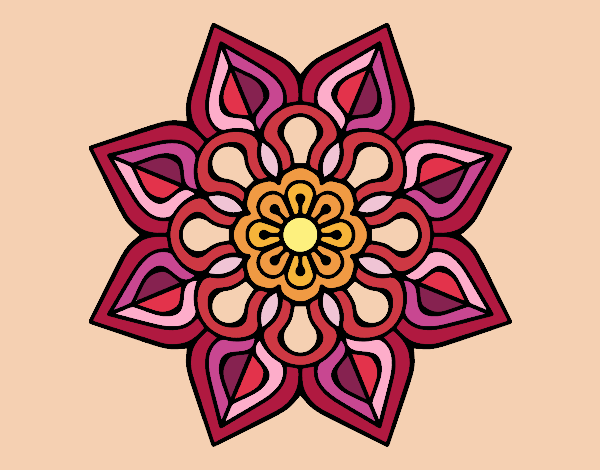 Mandala de flor sencilla