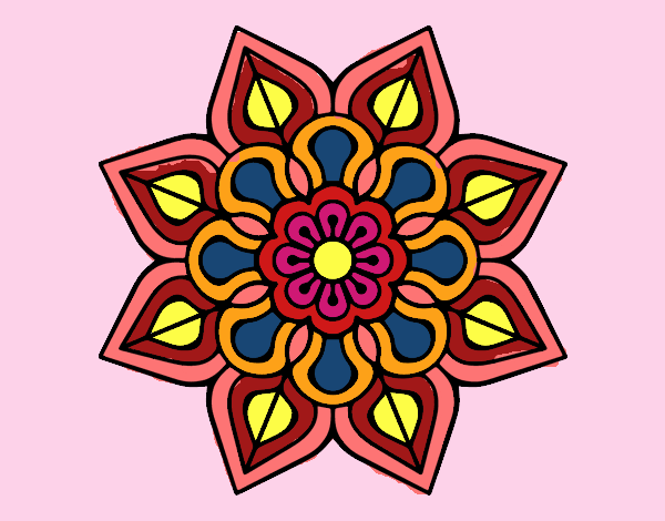 Mandala de flor sencilla