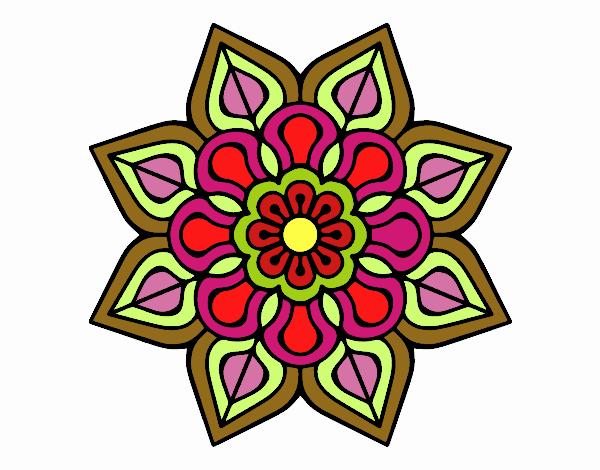 Mandala de flor sencilla