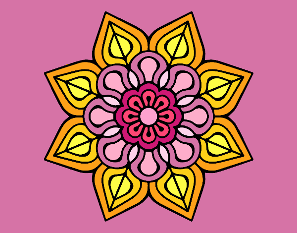 Mandala de flor sencilla