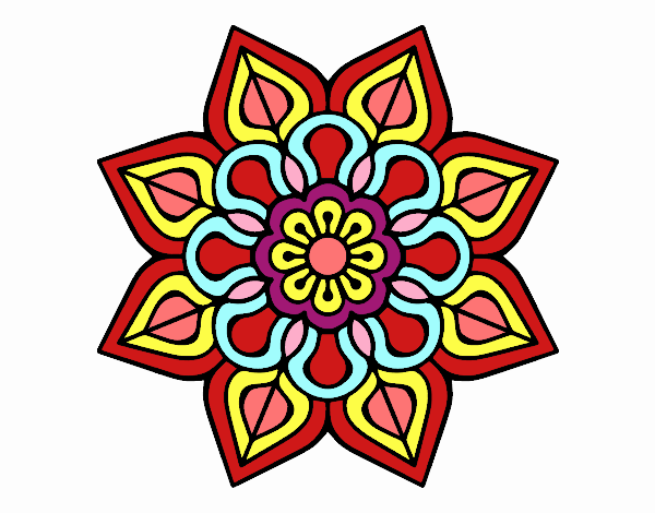 Mandala de flor sencilla