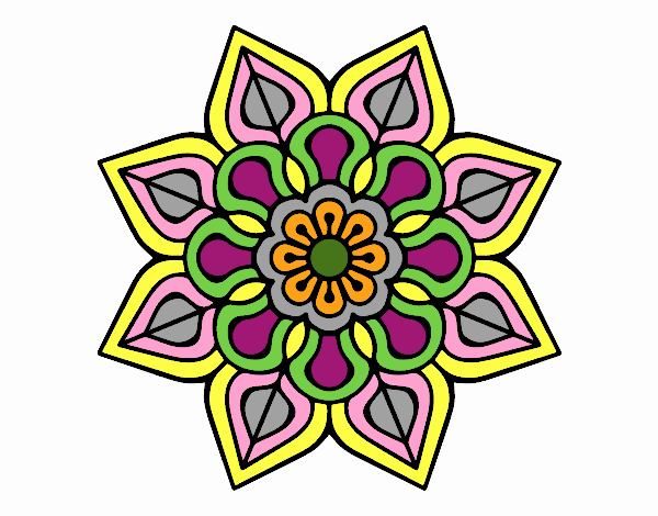 Mandala de flor sencilla