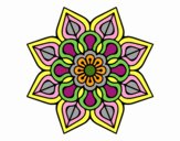 Mandala de flor sencilla