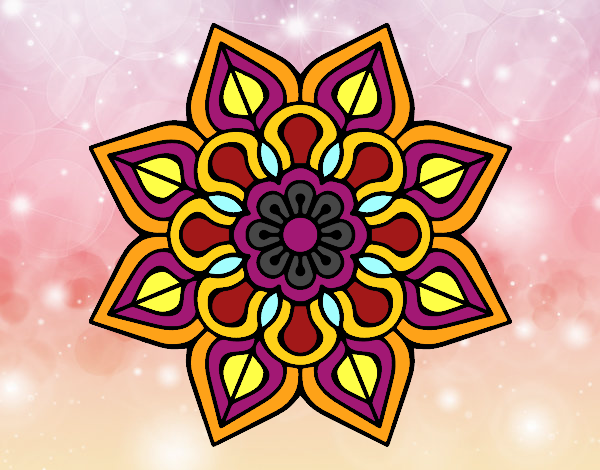 Mandala de flor sencilla