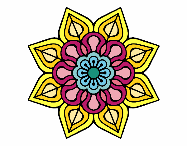 Mandala de flor sencilla