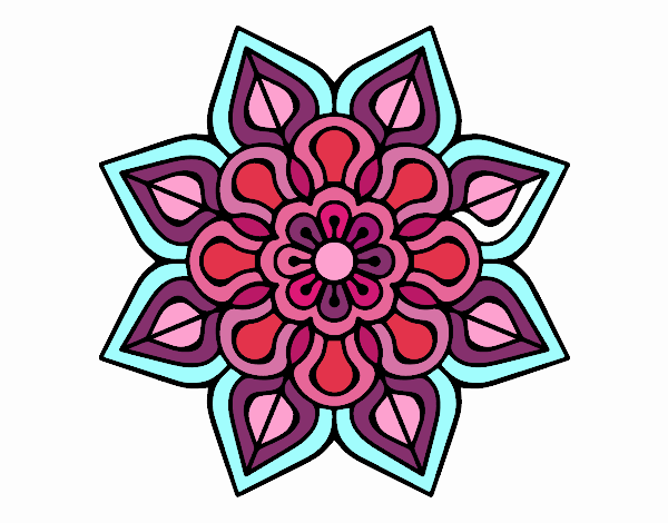 Mandala de flor sencilla