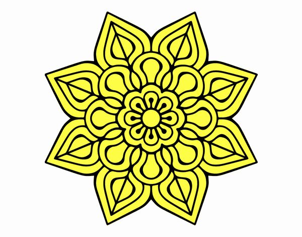 Mandala de flor sencilla