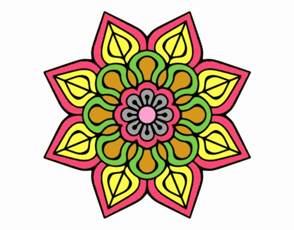 Mandala de flor sencilla