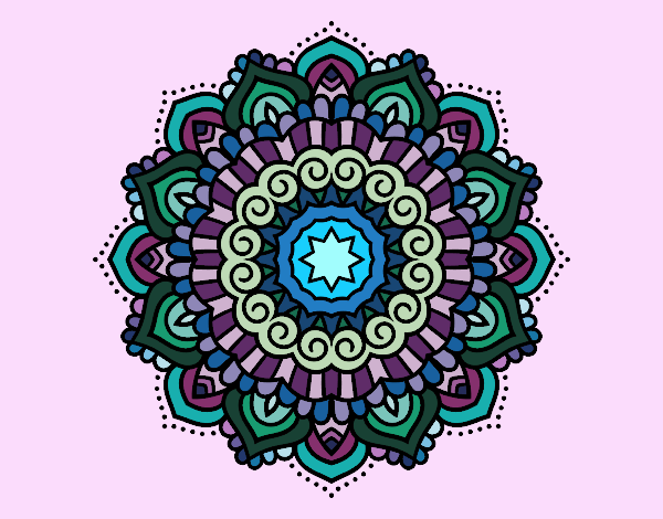 Mandala estrella decorada