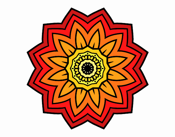 Mandala flor de girasol