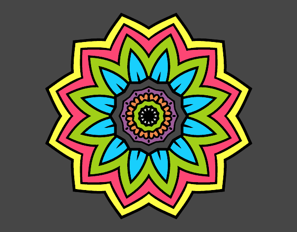 Mandala flor de girasol